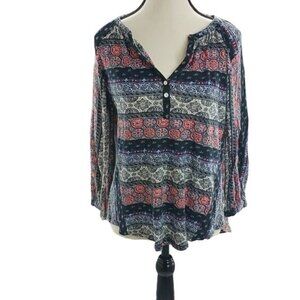 Lucky Brand Multicolor Bohemian Top